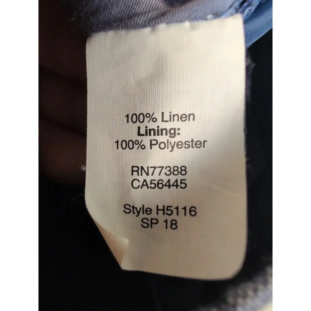 J.Crew blue Thompson Slim fit linen pants Size 32/30 Classic Preppy Coastal
